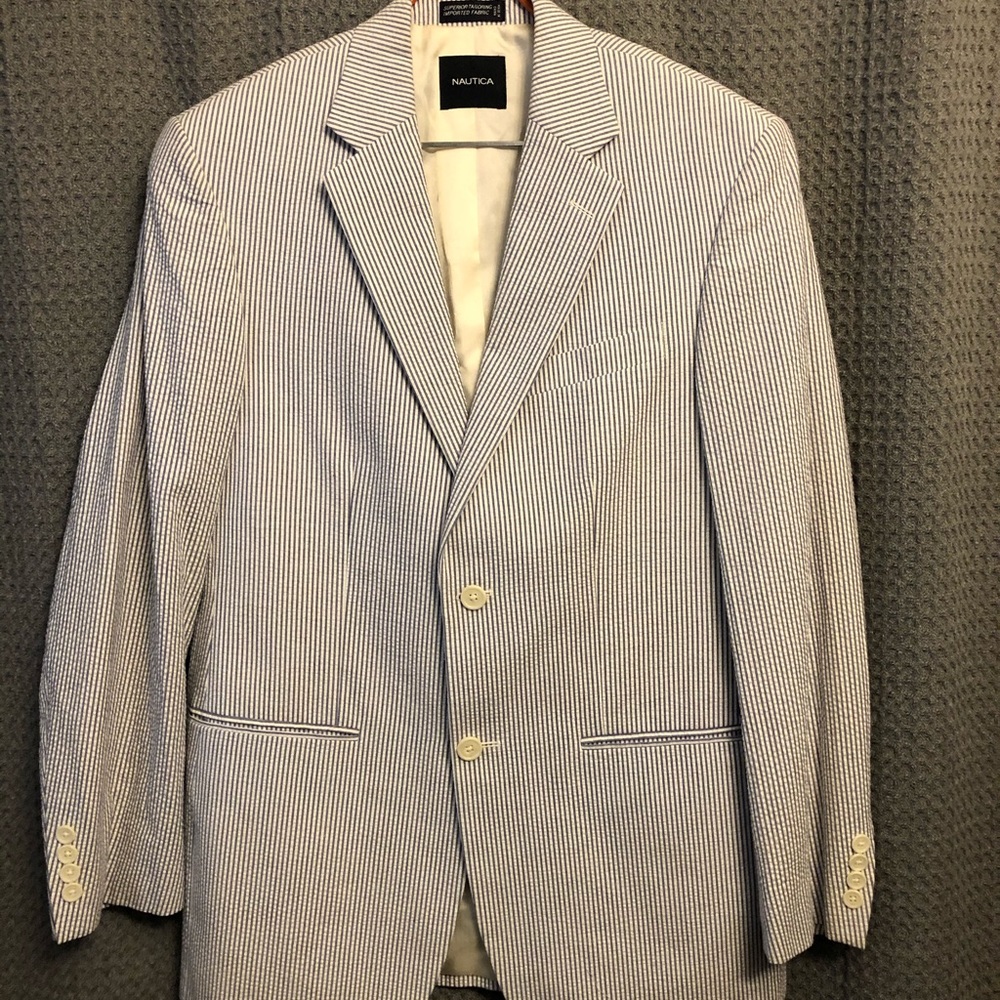 Nautica Searsucker Blazer Size 38r